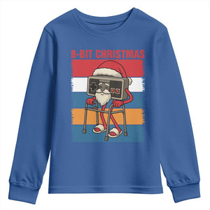 Funny Old Gamer Christmas Youth Sweatshirt Retro 80s 90s Video Game TS14 Royal Blue Print Your Wear