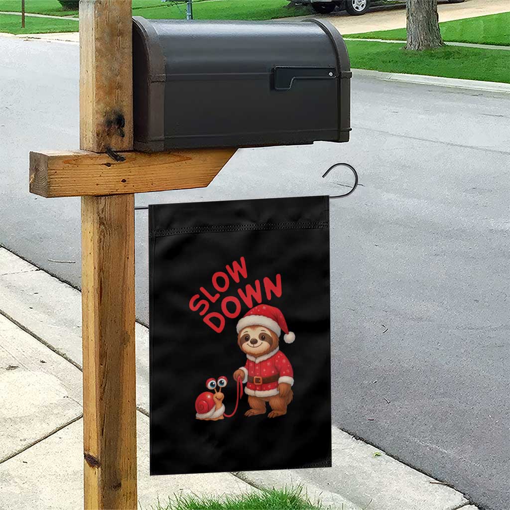 Funny Sloth Snail Christmas Garden Flag Slow Down Xmas TS14 Print Your Wear