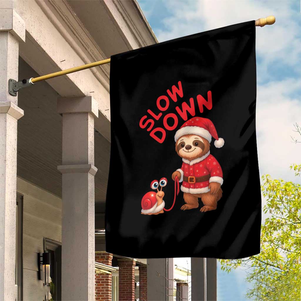 Funny Sloth Snail Christmas Garden Flag Slow Down Xmas TS14 Print Your Wear