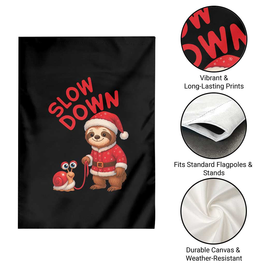 Funny Sloth Snail Christmas Garden Flag Slow Down Xmas TS14 Print Your Wear