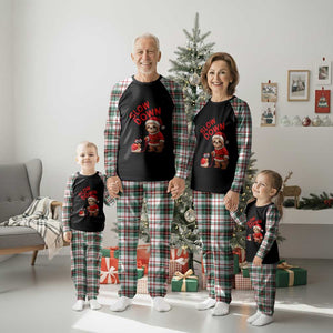 Funny Sloth Snail Christmas Plaid Pajama Set Slow Down Xmas TS14 Christmas Plaid Print Your Wear