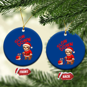 Funny Sloth Snail Christmas Ceramic Ornament Slow Down Xmas TS14 1pc Blue Print Your Wear