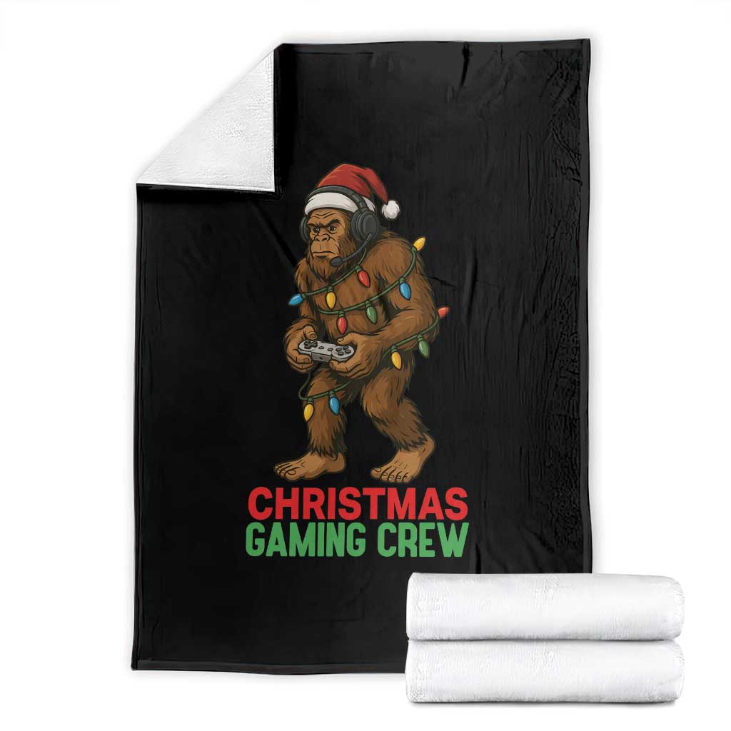 Funny Bigfoot Gamer Christmas Throw Blanket TS14 Black Print Your Wear