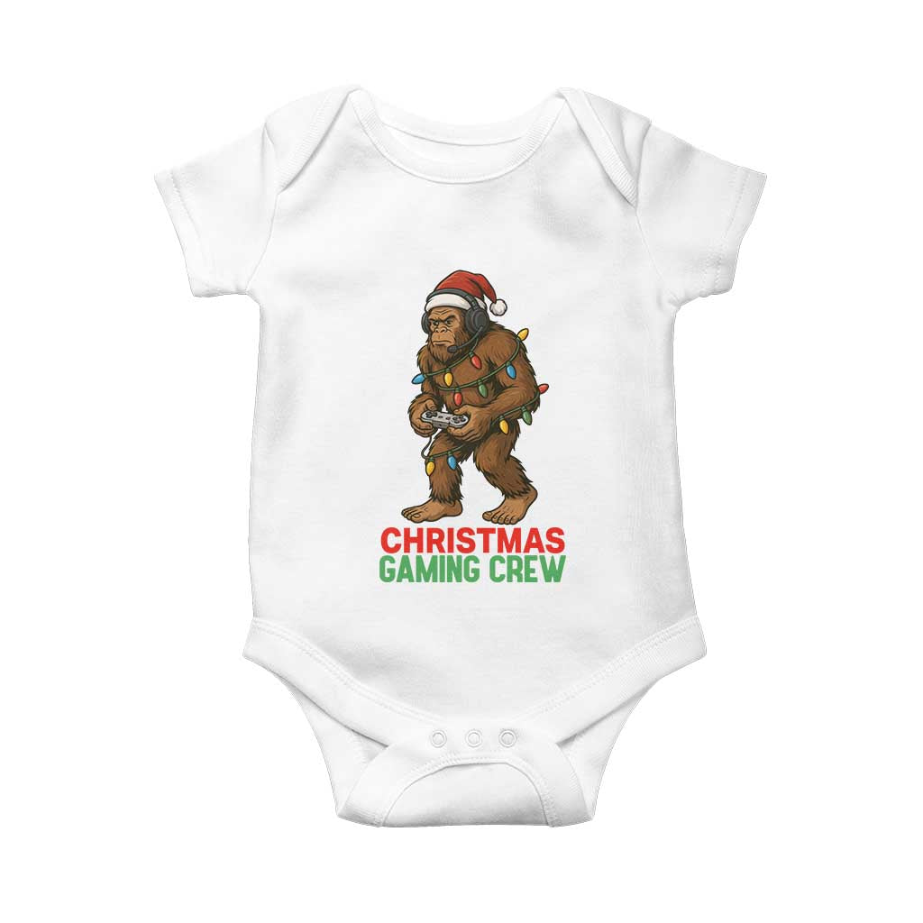 Funny Bigfoot Gamer Christmas Baby Onesie TS14 White Print Your Wear