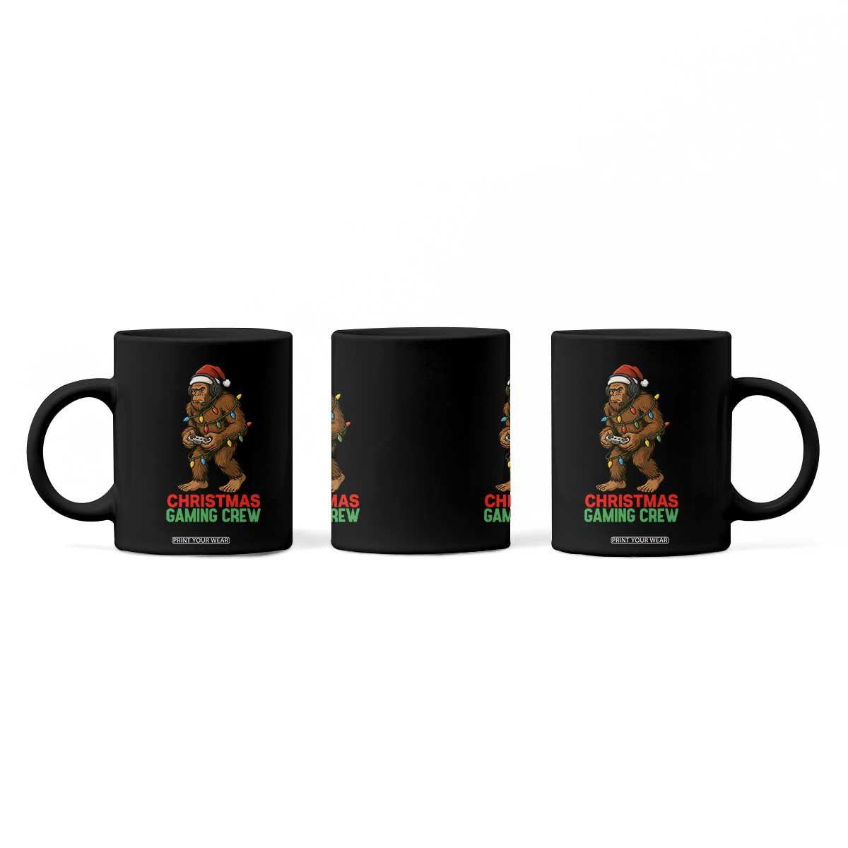 Funny Bigfoot Gamer Christmas Coffee Mug TS14 Print Your Wear