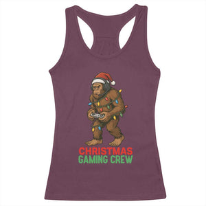 Funny Bigfoot Gamer Christmas Racerback Tank Top TS14 Maroon Print Your Wear