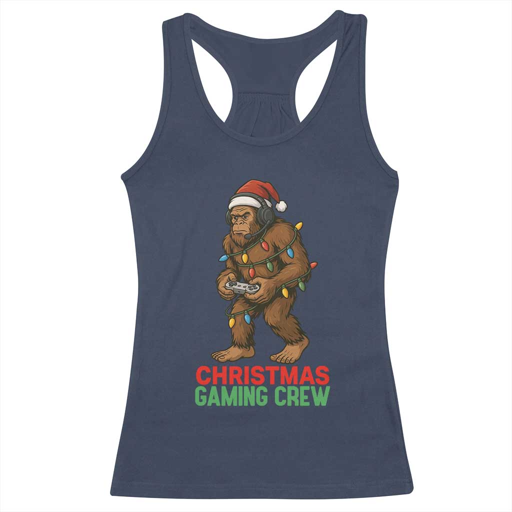 Funny Bigfoot Gamer Christmas Racerback Tank Top TS14 Navy Print Your Wear