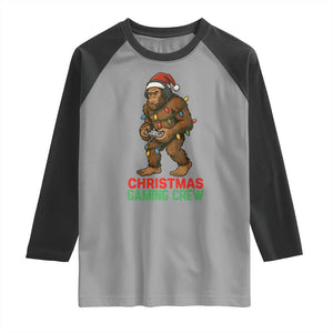 Funny Bigfoot Gamer Christmas Raglan Shirt TS14 Sport Gray Black Print Your Wear
