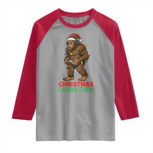 Funny Bigfoot Gamer Christmas Raglan Shirt TS14 Sport Gray Red Print Your Wear