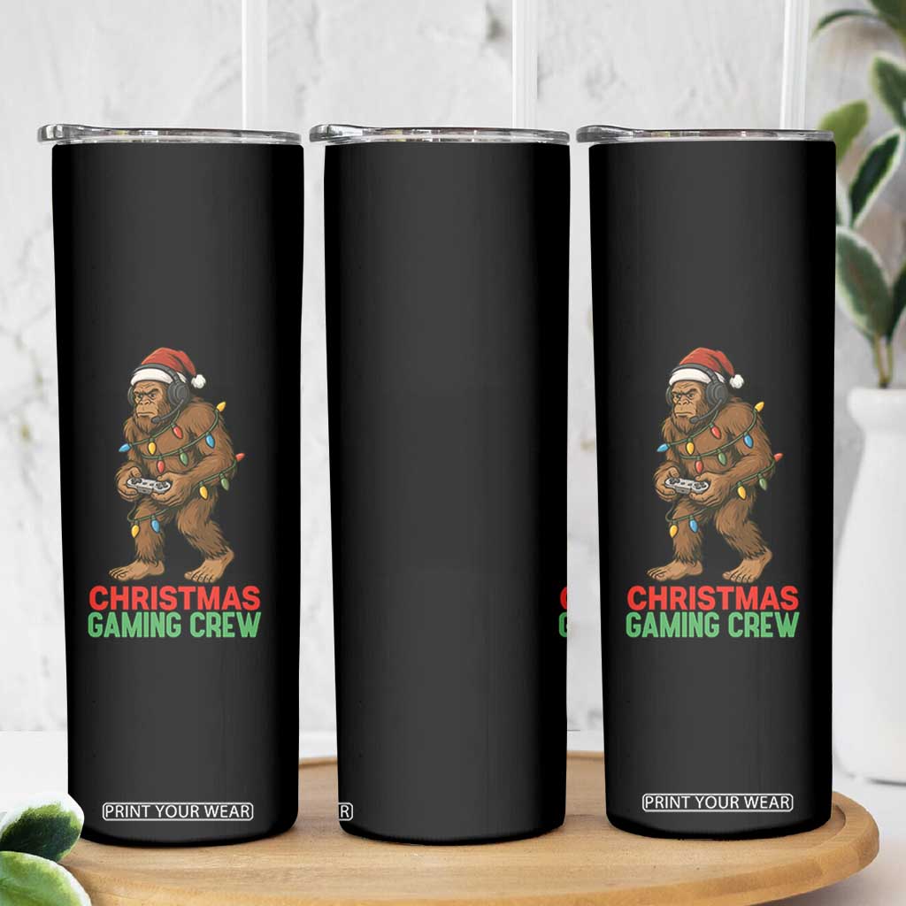 Funny Bigfoot Gamer Christmas Skinny Tumbler TS14 Print Your Wear