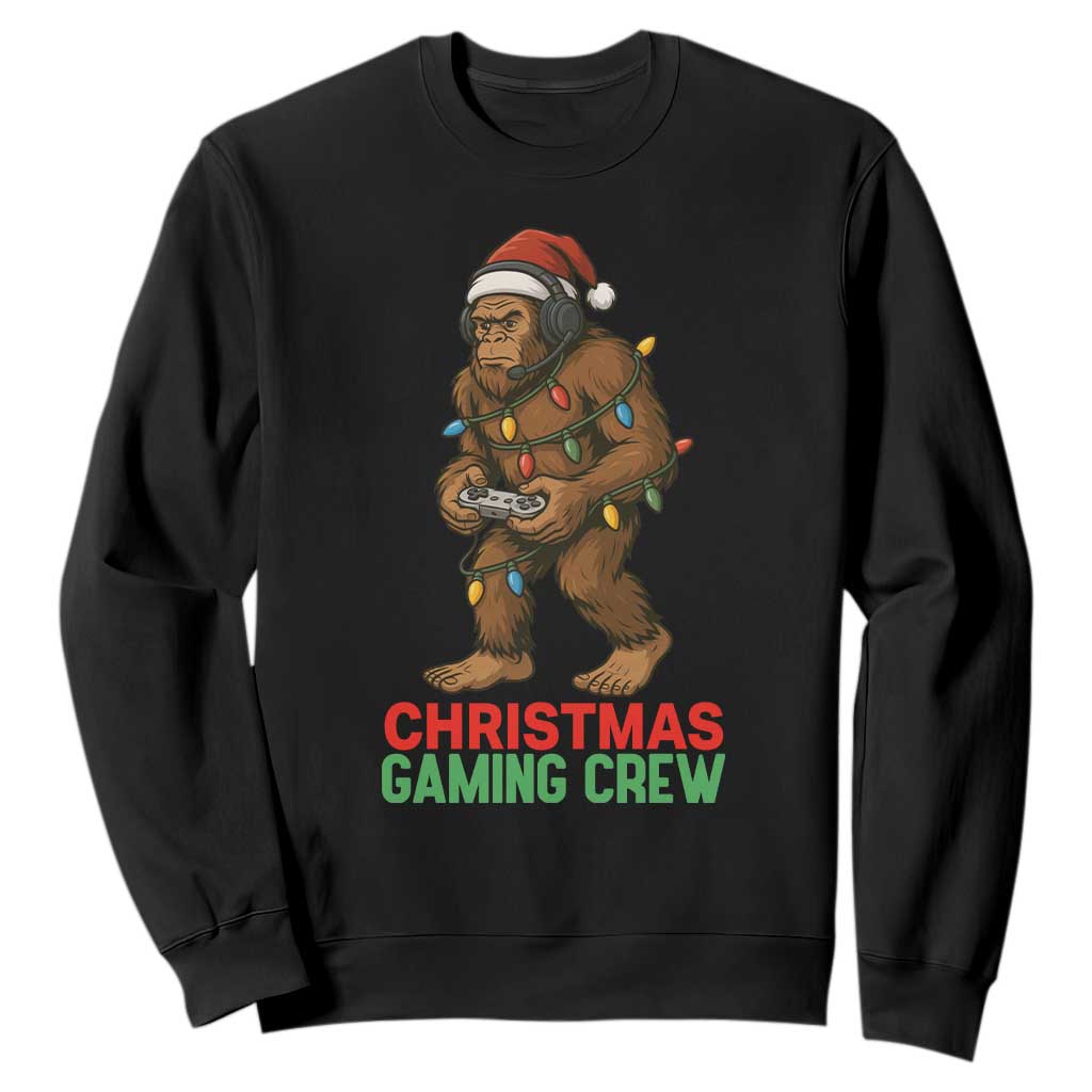 Funny Bigfoot Gamer Christmas Sweatshirt TS14 Black Print Your Wear