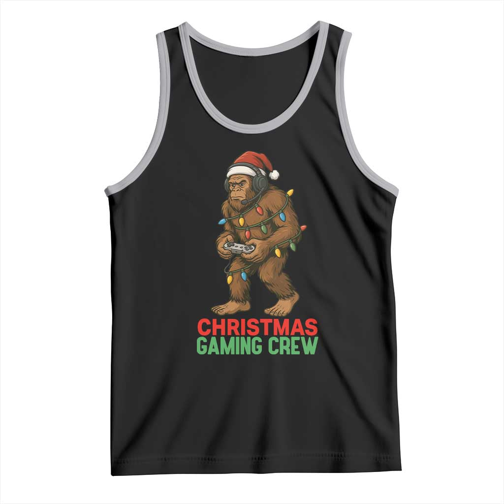 Funny Bigfoot Gamer Christmas Tank Top TS14 Black Athletic Heather Print Your Wear