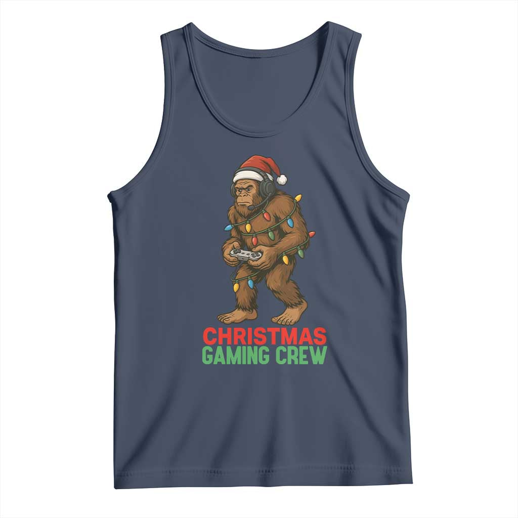 Funny Bigfoot Gamer Christmas Tank Top TS14 Navy Print Your Wear