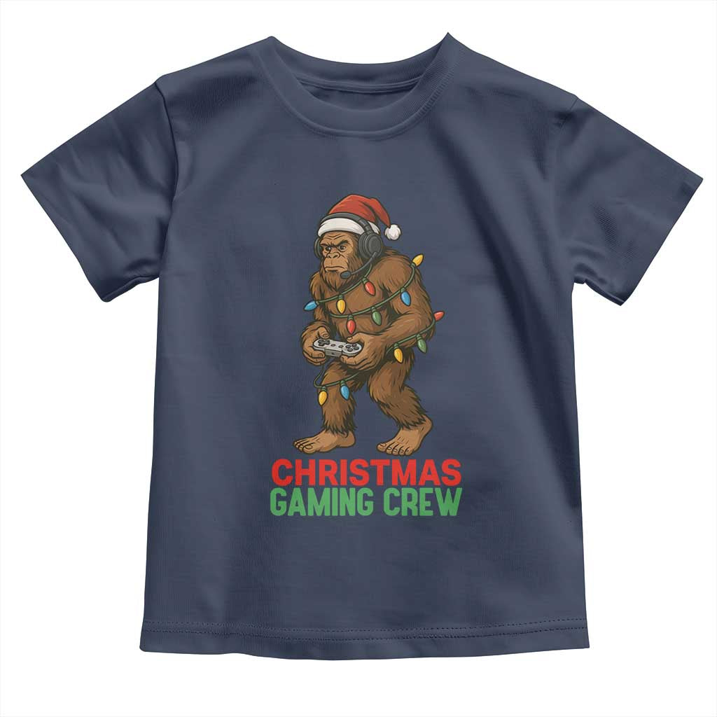 Funny Bigfoot Gamer Christmas Toddler T Shirt TS14 Navy Print Your Wear