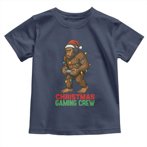 Funny Bigfoot Gamer Christmas Toddler T Shirt TS14 Navy Print Your Wear