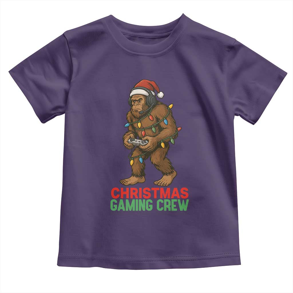 Funny Bigfoot Gamer Christmas Toddler T Shirt TS14 Purple Print Your Wear