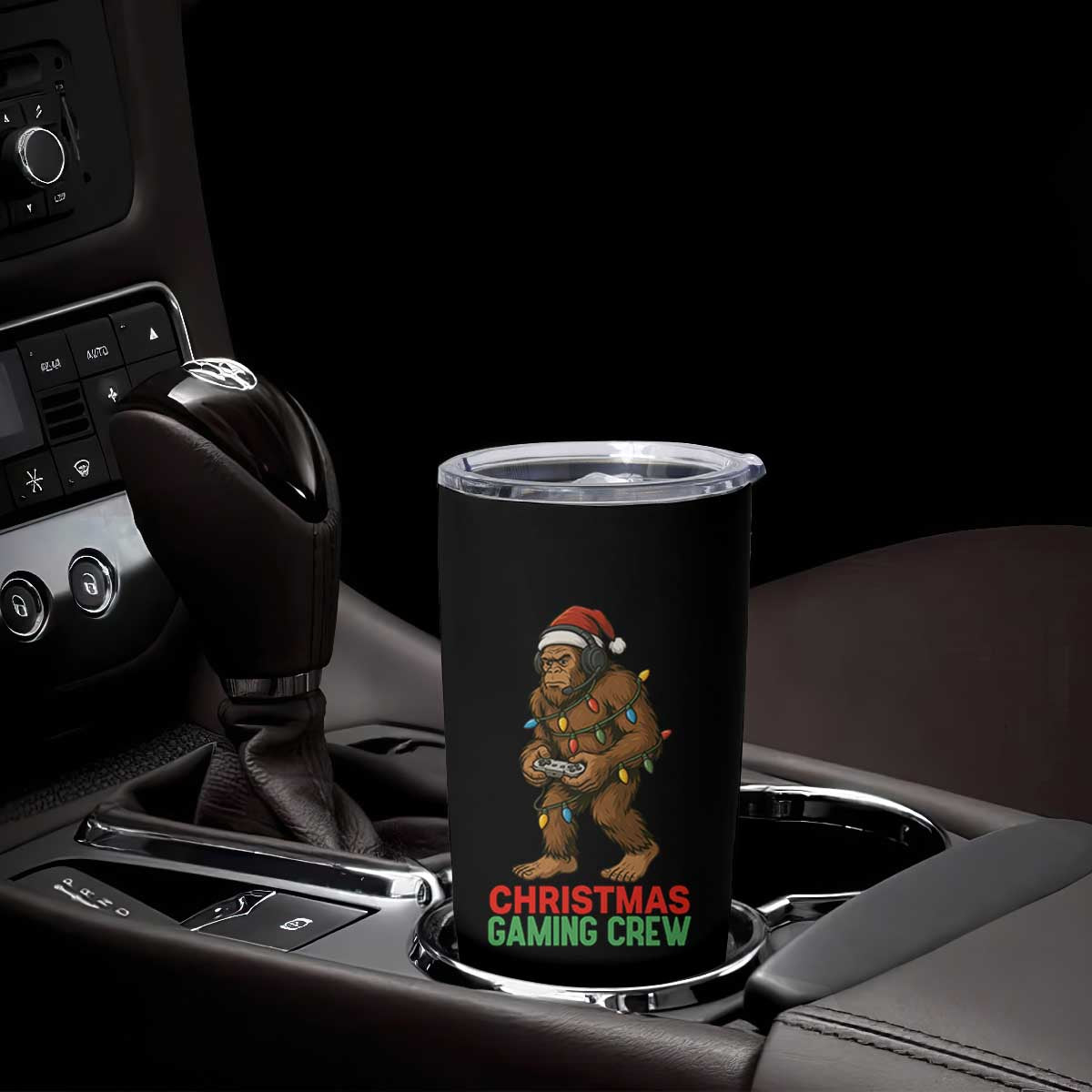 Funny Bigfoot Gamer Christmas Tumbler Cup TS14 Print Your Wear