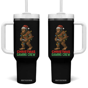 Funny Bigfoot Gamer Christmas Tumbler With Handle TS14 One Size: 40 oz Black Print Your Wear