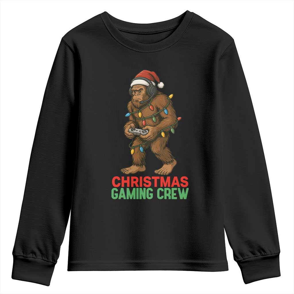 Funny Bigfoot Gamer Christmas Youth Sweatshirt TS14 Black Print Your Wear