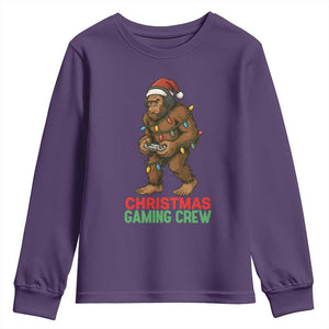 Funny Bigfoot Gamer Christmas Youth Sweatshirt TS14 Purple Print Your Wear