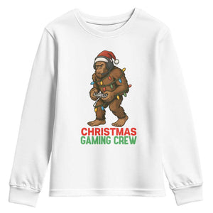 Funny Bigfoot Gamer Christmas Youth Sweatshirt TS14 White Print Your Wear
