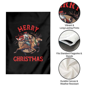 Black Santa Claus Garden Flag African American Cowboy Christmas TS14 Print Your Wear