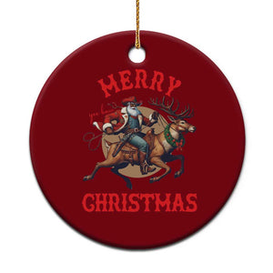 Black Santa Claus Ceramic Ornament African American Cowboy Christmas TS14 1pc Red Print Your Wear