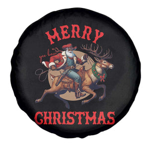 Black Santa Claus Spare Tire Cover African American Cowboy Christmas - Print Your Wear