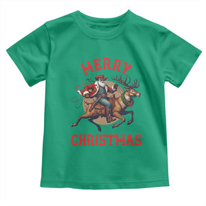 Black Santa Claus Toddler T Shirt African American Cowboy Christmas - Print Your Wear