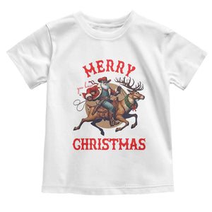 Black Santa Claus Toddler T Shirt African American Cowboy Christmas - Print Your Wear