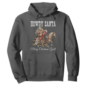 Black Santa Christmas Hoodie African American Western Cowboy TS14 Dark Heather Print Your Wear