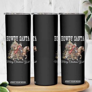 Black Santa Christmas Skinny Tumbler African American Western Cowboy TS14 Print Your Wear