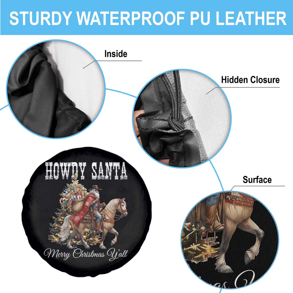 Black Santa Christmas Spare Tire Cover African American Western Cowboy TS14 Print Your Wear