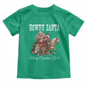 Black Santa Christmas Toddler T Shirt African American Western Cowboy - Print Your Wear