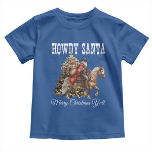 Black Santa Christmas Toddler T Shirt African American Western Cowboy - Print Your Wear