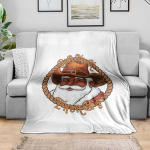 Black Santa Christmas Throw Blanket Big Nick Energy TS14 Print Your Wear