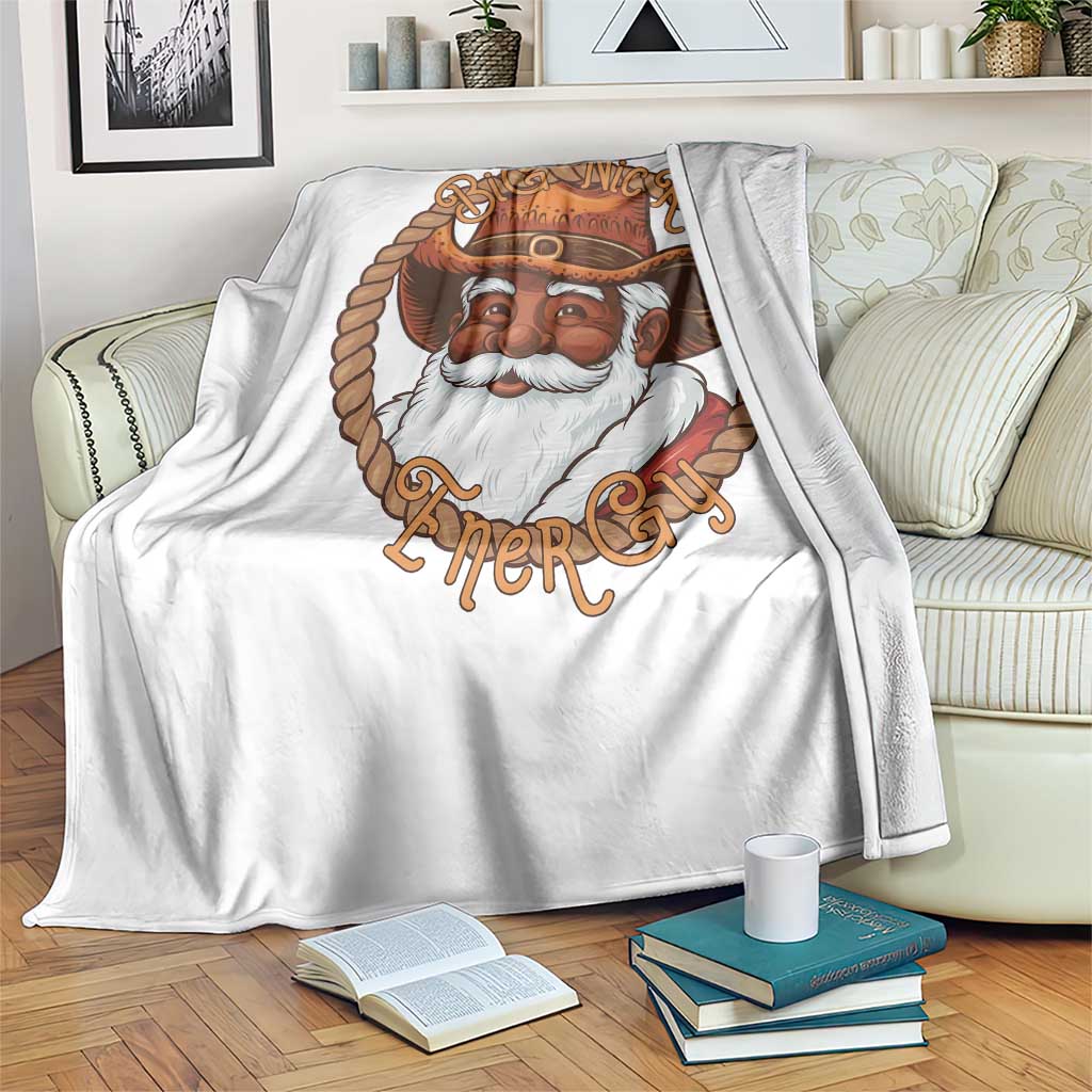 Black Santa Christmas Throw Blanket Big Nick Energy TS14 Print Your Wear