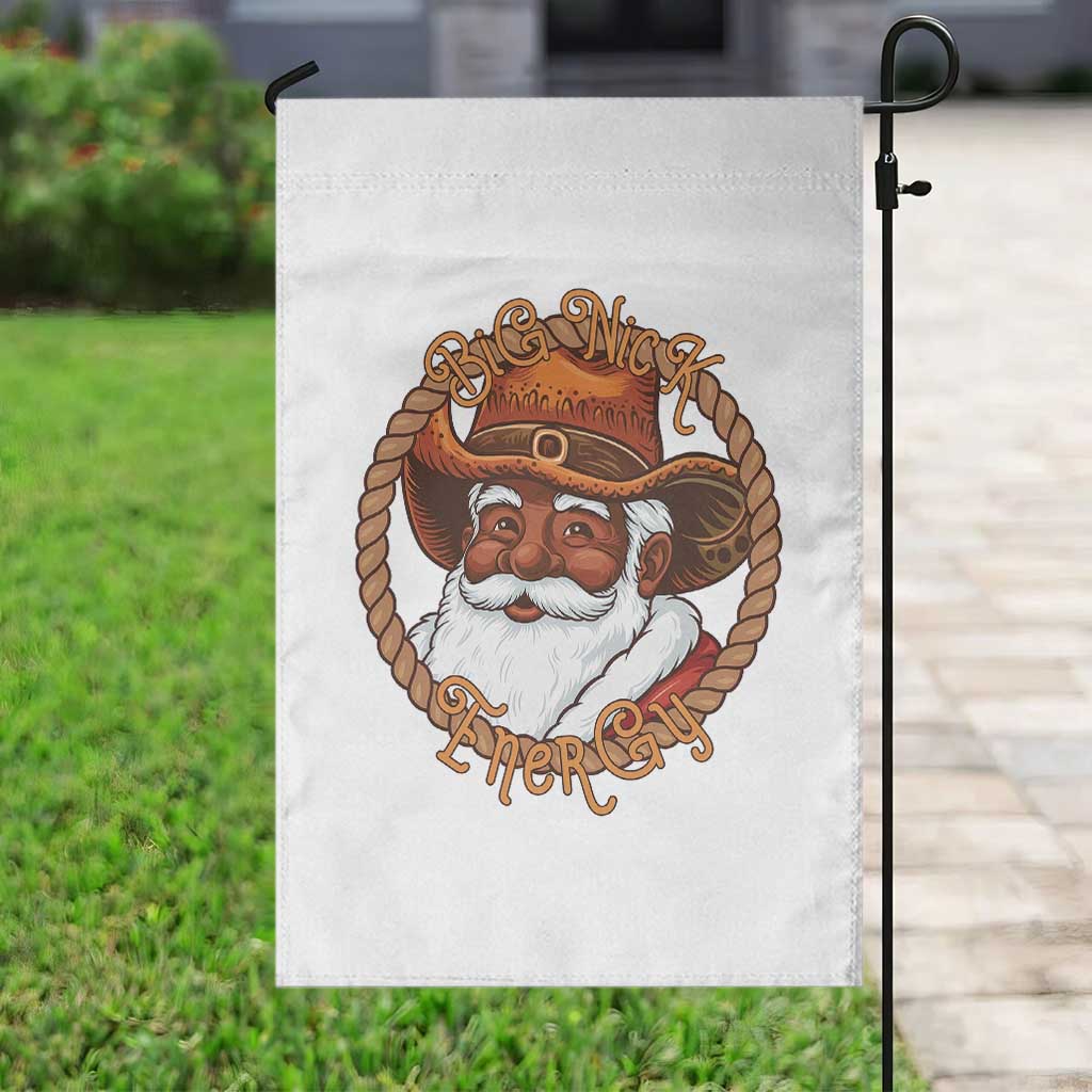 Black Santa Christmas Garden Flag Big Nick Energy TS14 Print Your Wear