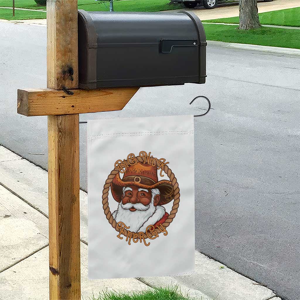 Black Santa Christmas Garden Flag Big Nick Energy TS14 Print Your Wear