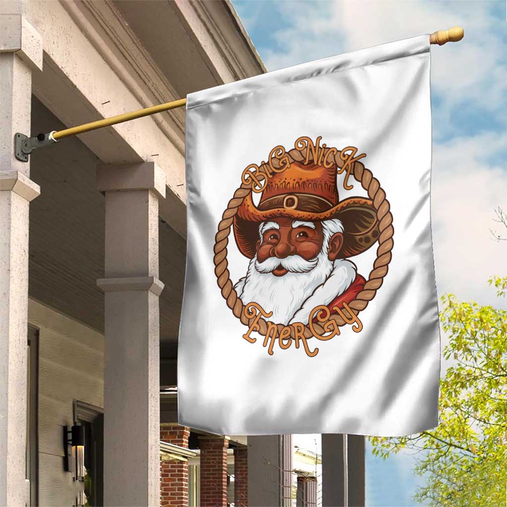 Black Santa Christmas Garden Flag Big Nick Energy TS14 Print Your Wear