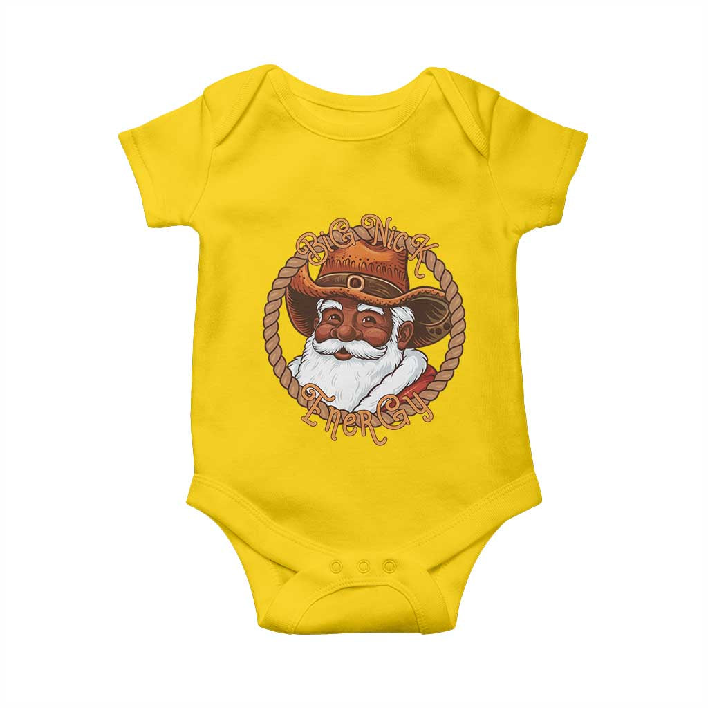 Black Santa Christmas Baby Onesie Big Nick Energy TS14 Daisy Print Your Wear