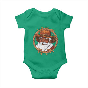 Black Santa Christmas Baby Onesie Big Nick Energy TS14 Irish Green Print Your Wear