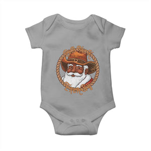 Black Santa Christmas Baby Onesie Big Nick Energy TS14 Sport Gray Print Your Wear