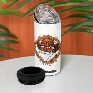 Black Santa Christmas 4 in 1 Can Cooler Tumbler Big Nick Energy TS14 Print Your Wear