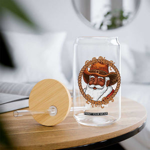 Black Santa Christmas Glass Can Big Nick Energy TS14 Print Your Wear