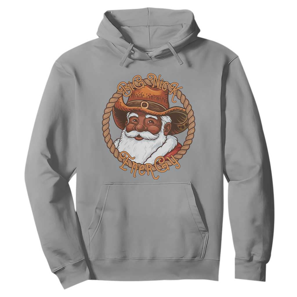 Black Santa Christmas Hoodie Big Nick Energy TS14 Sport Gray Print Your Wear