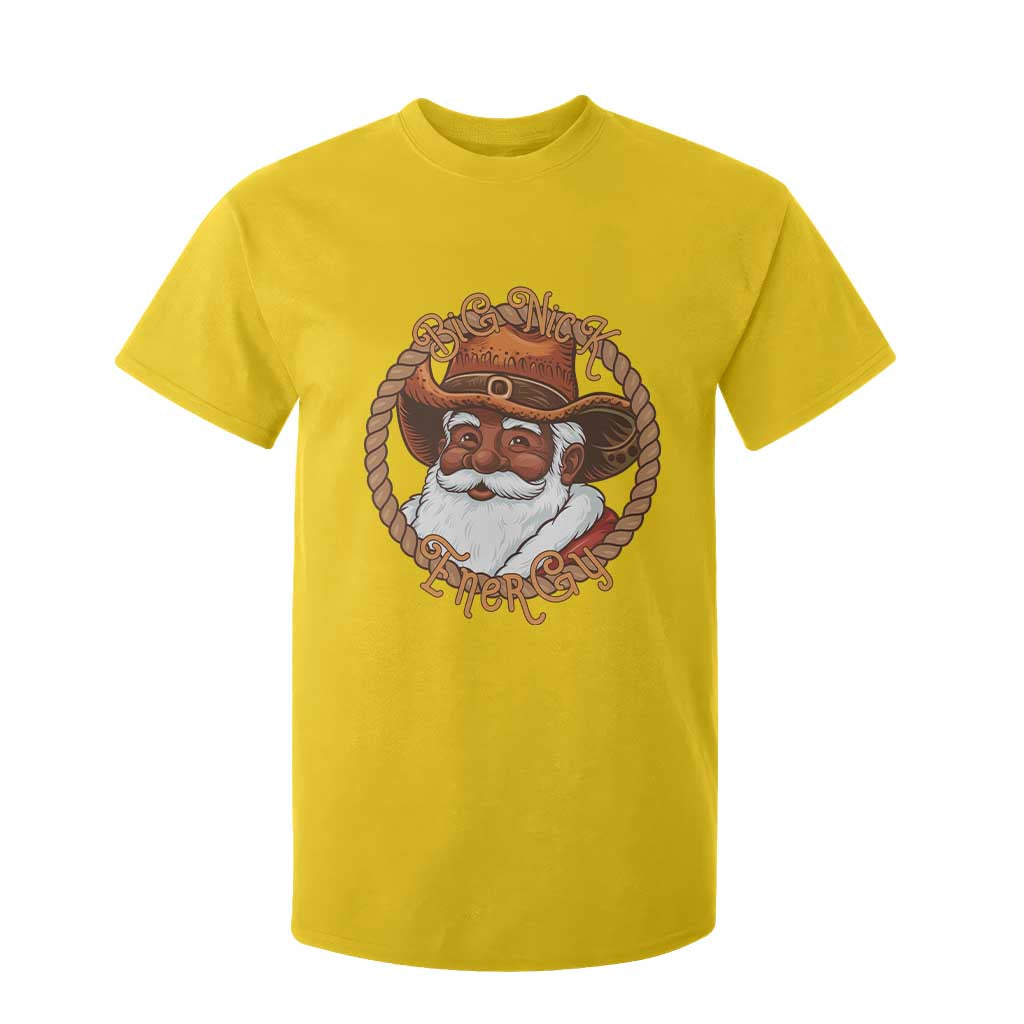 Black Santa Christmas T Shirt For Kid Big Nick Energy TS14 Daisy Print Your Wear