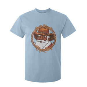 Black Santa Christmas T Shirt For Kid Big Nick Energy TS14 Light Blue Print Your Wear