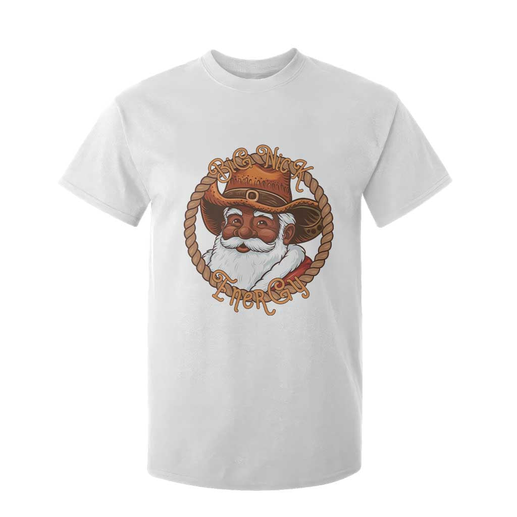 Black Santa Christmas T Shirt For Kid Big Nick Energy TS14 White Print Your Wear
