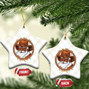 Black Santa Christmas Ceramic Ornament Big Nick Energy TS14 Print Your Wear